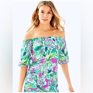 Lily Pulitzer Fawcett off the shoulder dress in a size small